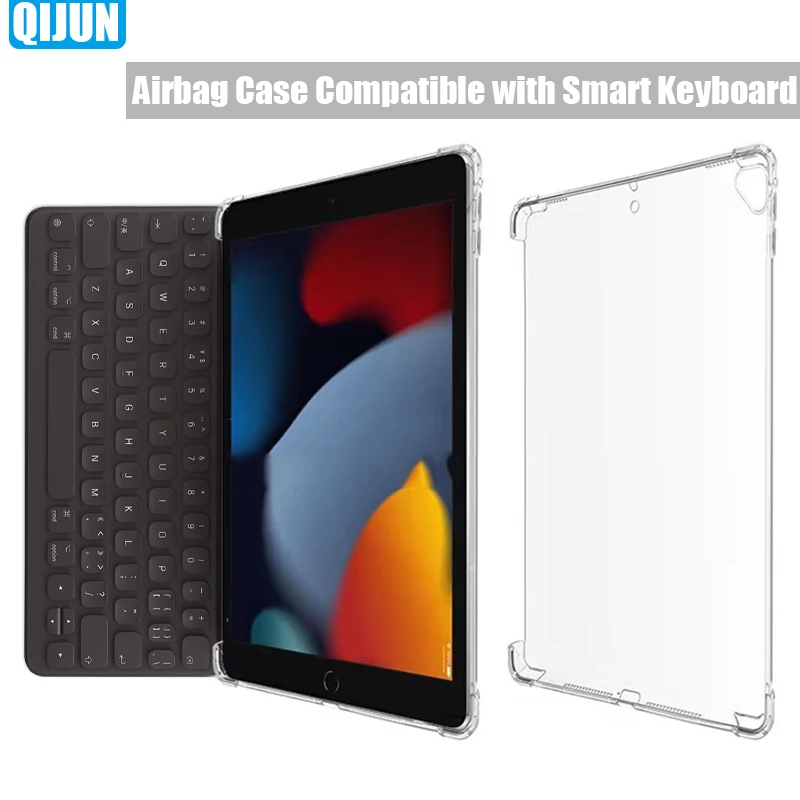 Tablet case for Apple ipad Pro 10.5 2017 Silicone soft shell Airbag Transparent Compatible keyboard cover bag for A1709 A1701