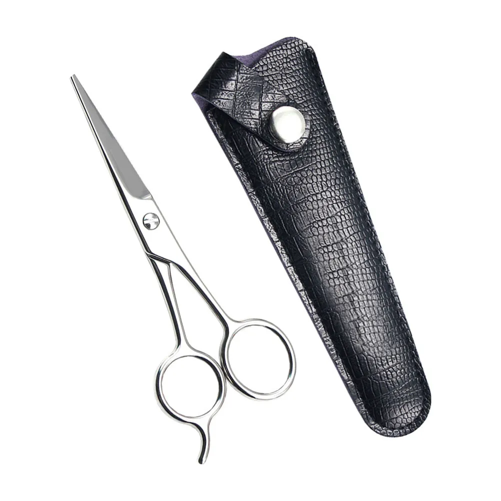 

Pair Precision Stainless Steel Beard Scissors Portable Mini Pocket Shears for Barber Salon Home Travel Facial Hair