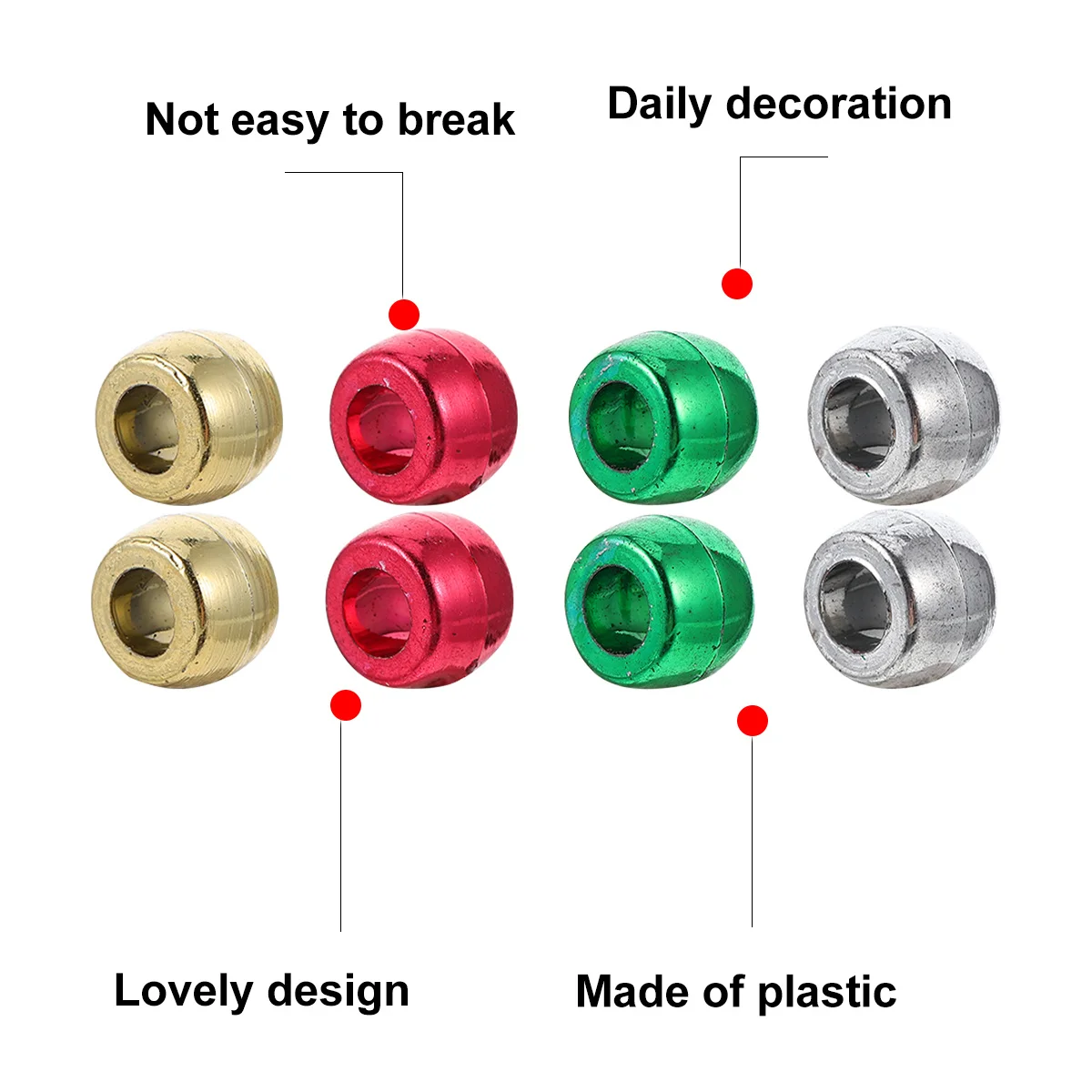 600 قطعة من الخرز البلاستيكي الملون لزينة العطلات وأنشطة التعلم للأطفال #2