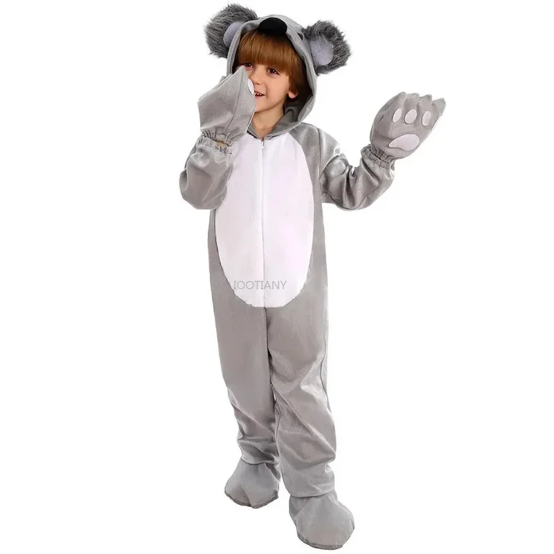 

3;c,5\h;7/Cosplay2024 Animal Wombat Koala Cosplay Grey Costume Halloween Stage Performance Costumes Children's Day Pare'5,h'7\f/