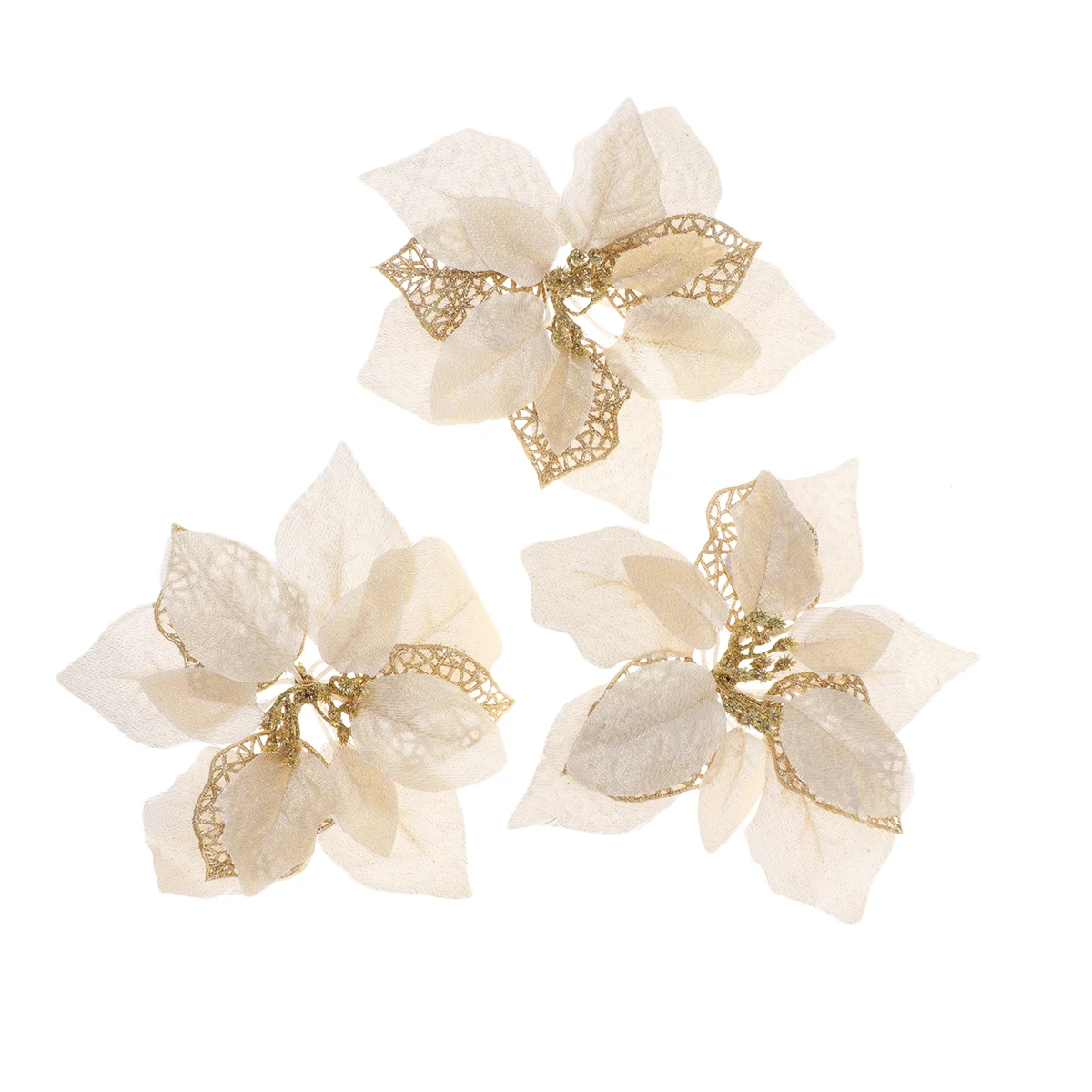 

6 Pcs Artificial Flower naments for Christmas Tree Decor Elegant Craft Flowers H made Party Weddings Home Retro