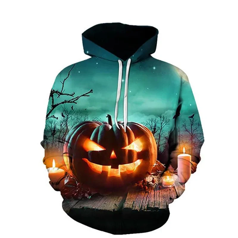 

Pumpkin Graphic Prints Casual Men's 3D Printing Hoodie Pullover Halloween Holiday Out Hoodie Long Sleeve Spring and Autumn Top