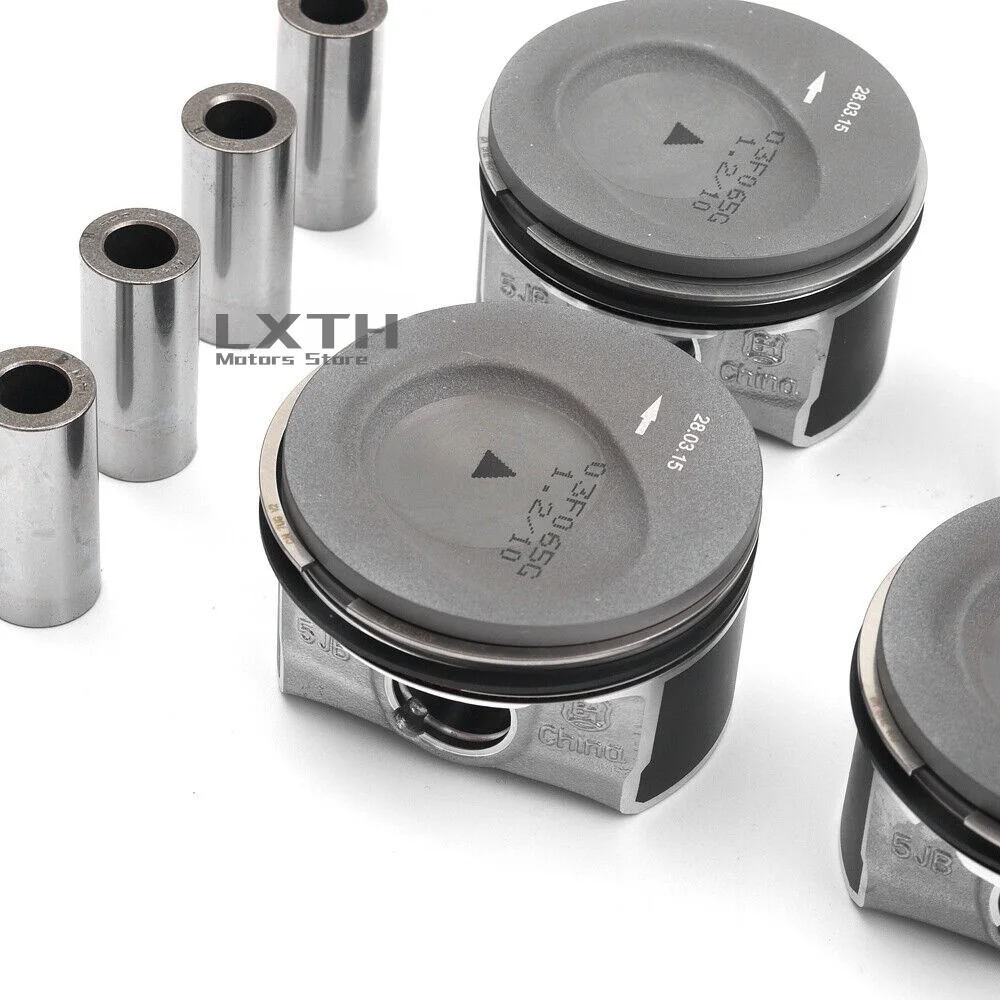 4x Pistons Rings Set Φ71mm Genuine A03F107065G A03F198151 A06A107441 For VW Golf Beetle Audi A1 A3 1.2 TSI CBZB