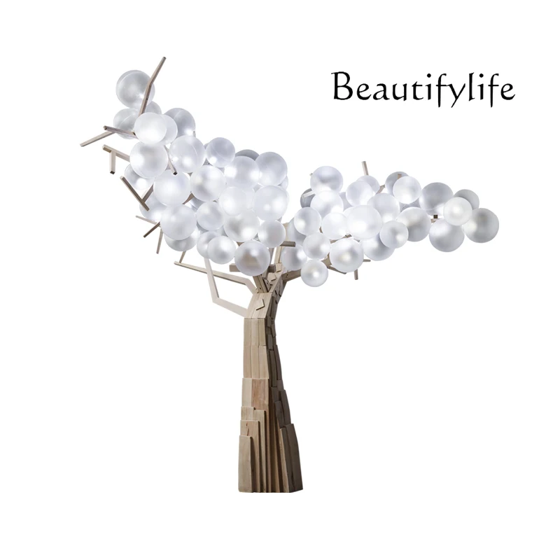 Landscape tree Interior landscaping Transparent tree Art installation Floor-to-ceiling ornament Shopping mall foyer decoration