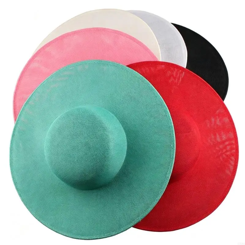 DIY Hat Making Base Saucer Sinamay Fascinator with Center Dome for Millinery Craft and Costume Styling 6XDA