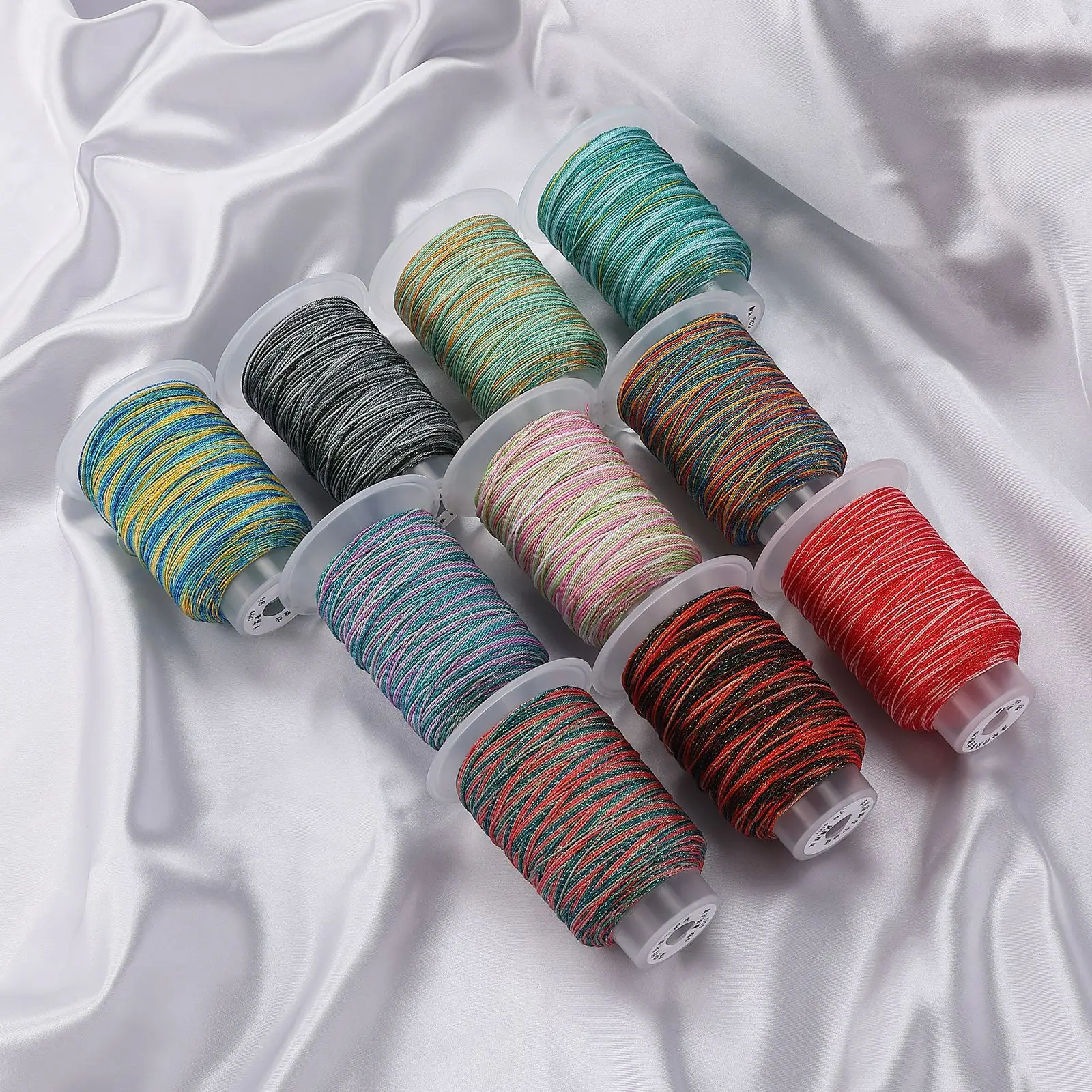 6 strands 9 strands 12 strands starry segment dyeing gradient colour jade yarn polyester handmade DIY knitting jewellery yarn