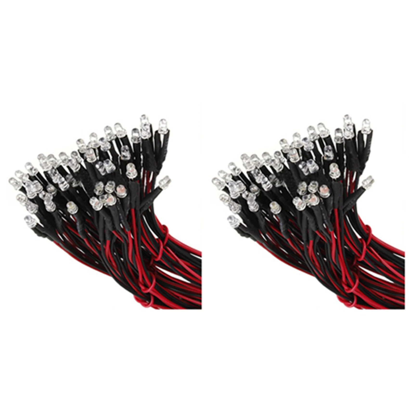 ABUP-20 Pcs 12V 20Cm LED Pre Wired 3Mm Red