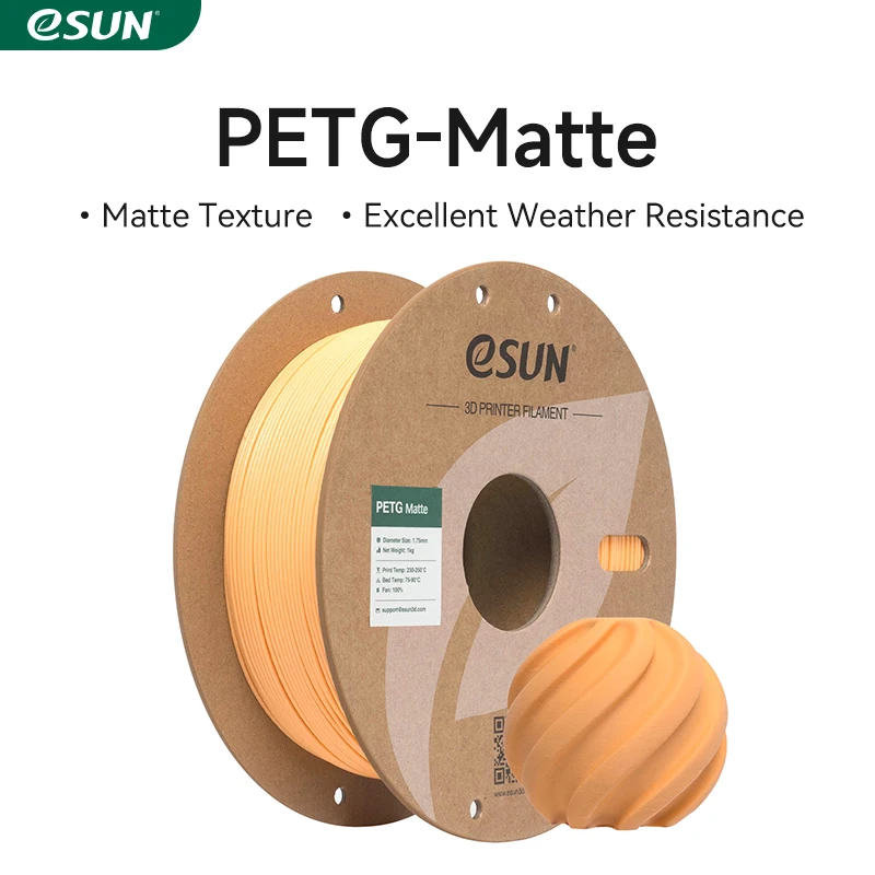 

eSUN PETG Filament Matte PETG 1KG 1.75MM For Bambu Lab Upgraded PETG-Matte High Strength 3D Printing Filament For 3D Printer