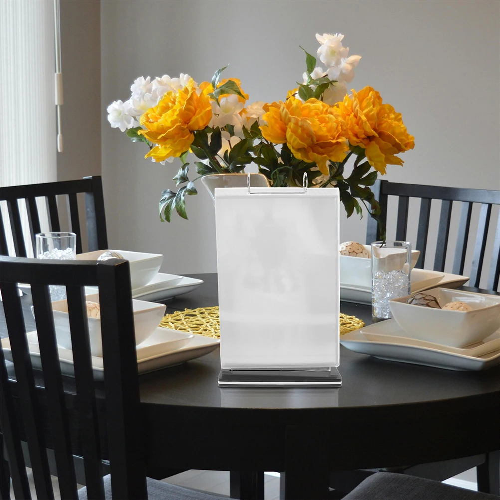 3 Pcs Turning Table Card Drink Display Stand Menu Stands Vertical Brochure Holder Pvc Business Table Menu Display Holder