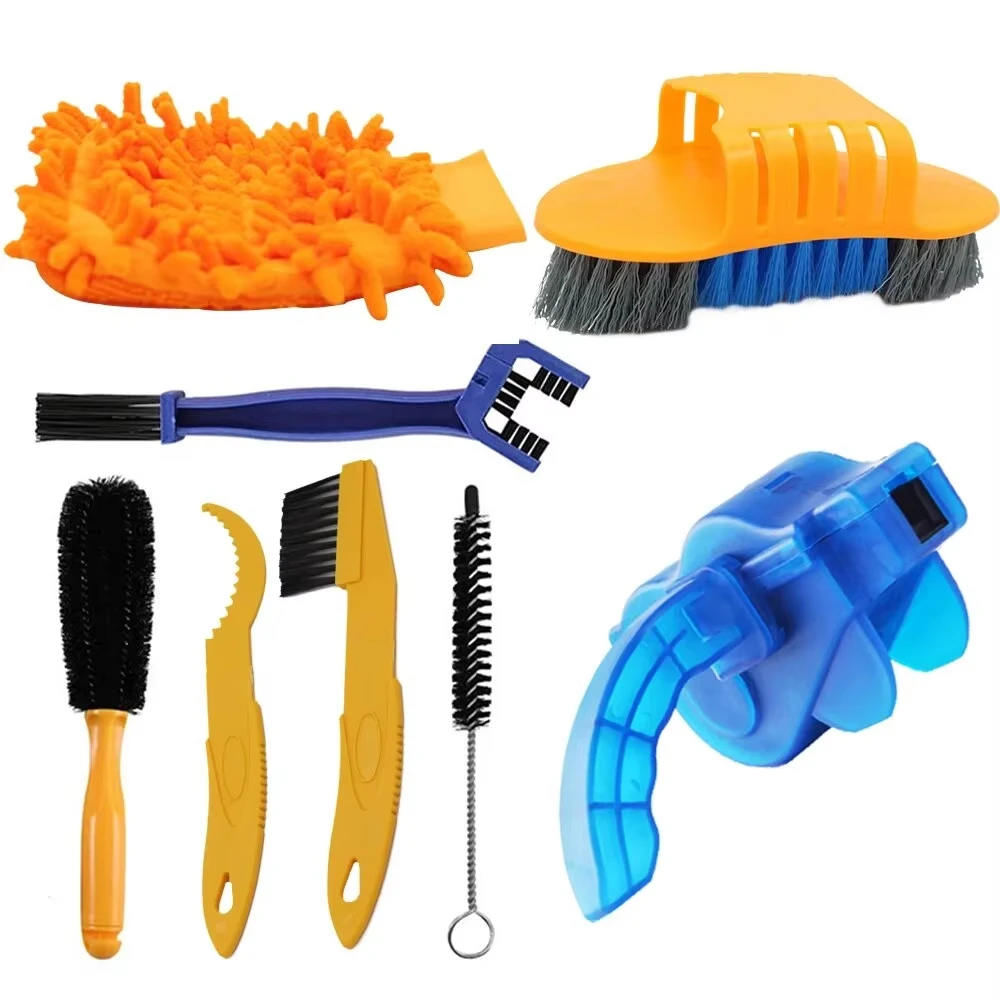 AliExpress NONE Portable Chain Cleaner MTB Cycling Cleaning Kit Bicycle Scrubber Brushes Set Bike Wash Repair Tool for Road Cycling