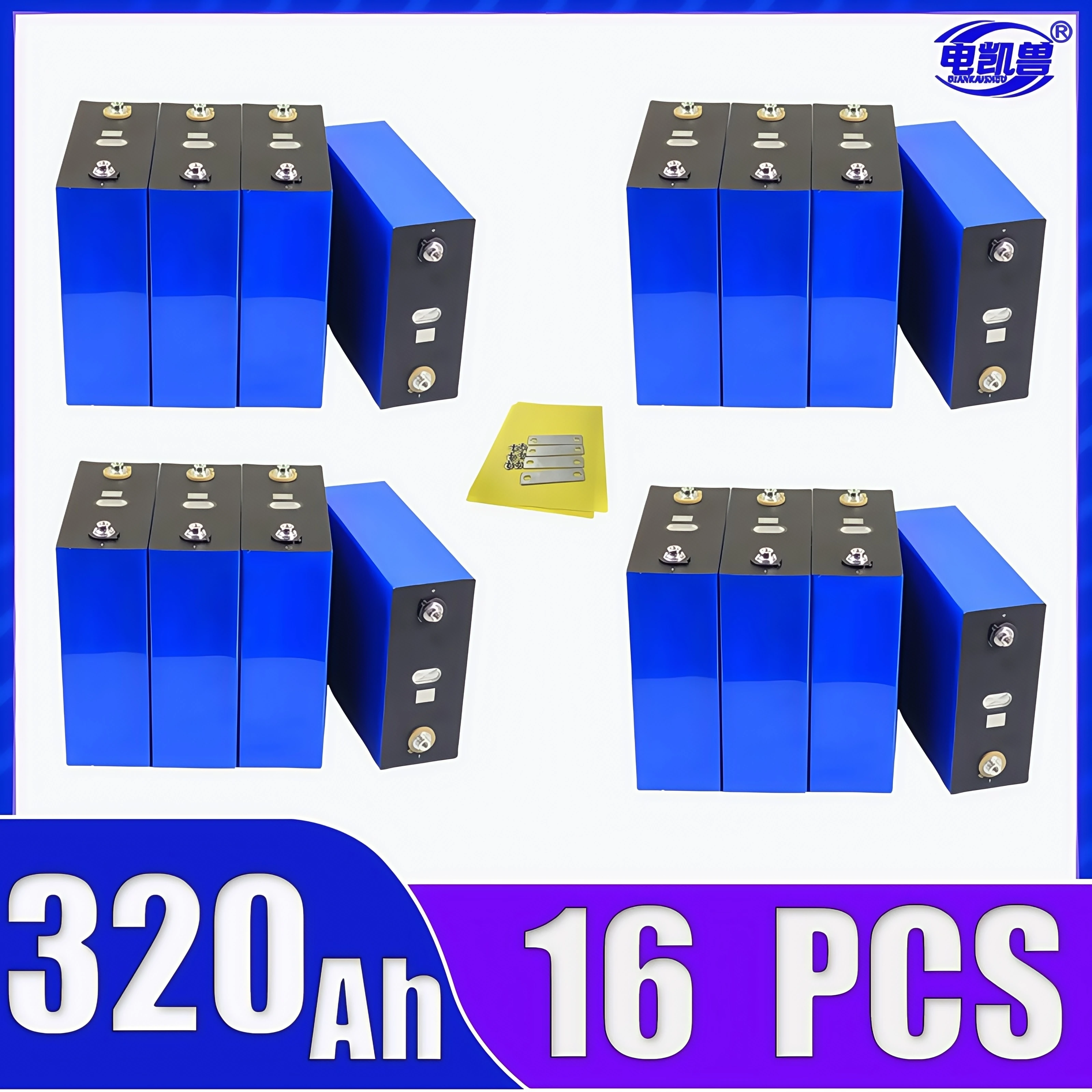 

DIANKAISHOU Grade A 3.2V 340AH 320AH 310AH 280AH LiFePo4 Battery Lithium Iron Phosphate for 12V 24V 48V RV EV Golf Carts