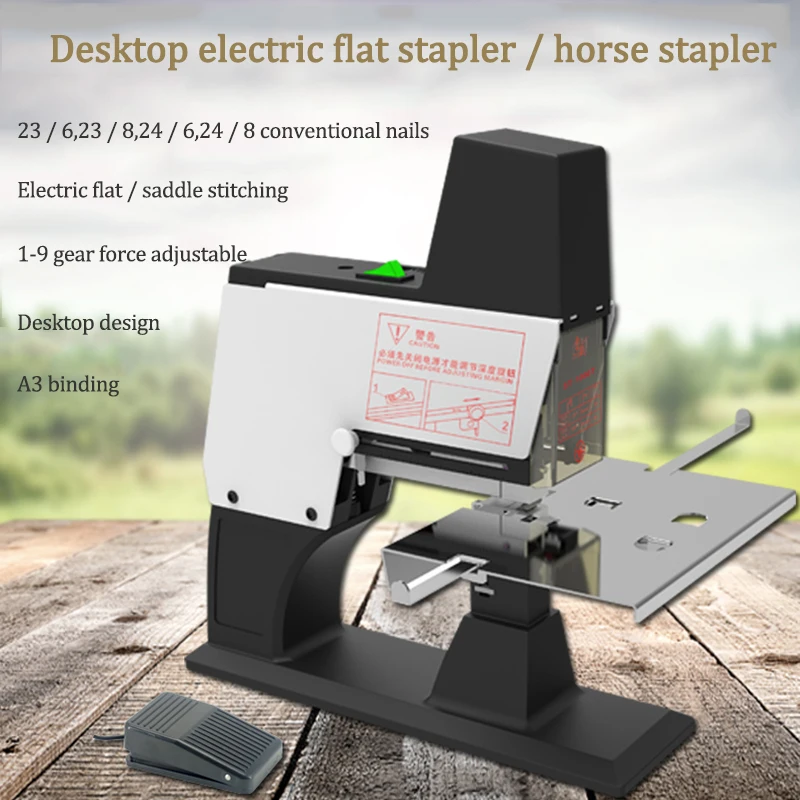 

Electric Flat Binding Machine Saddle Stapler Paper Book Document Binding Machine Teaching and Research Data Binding Stationery