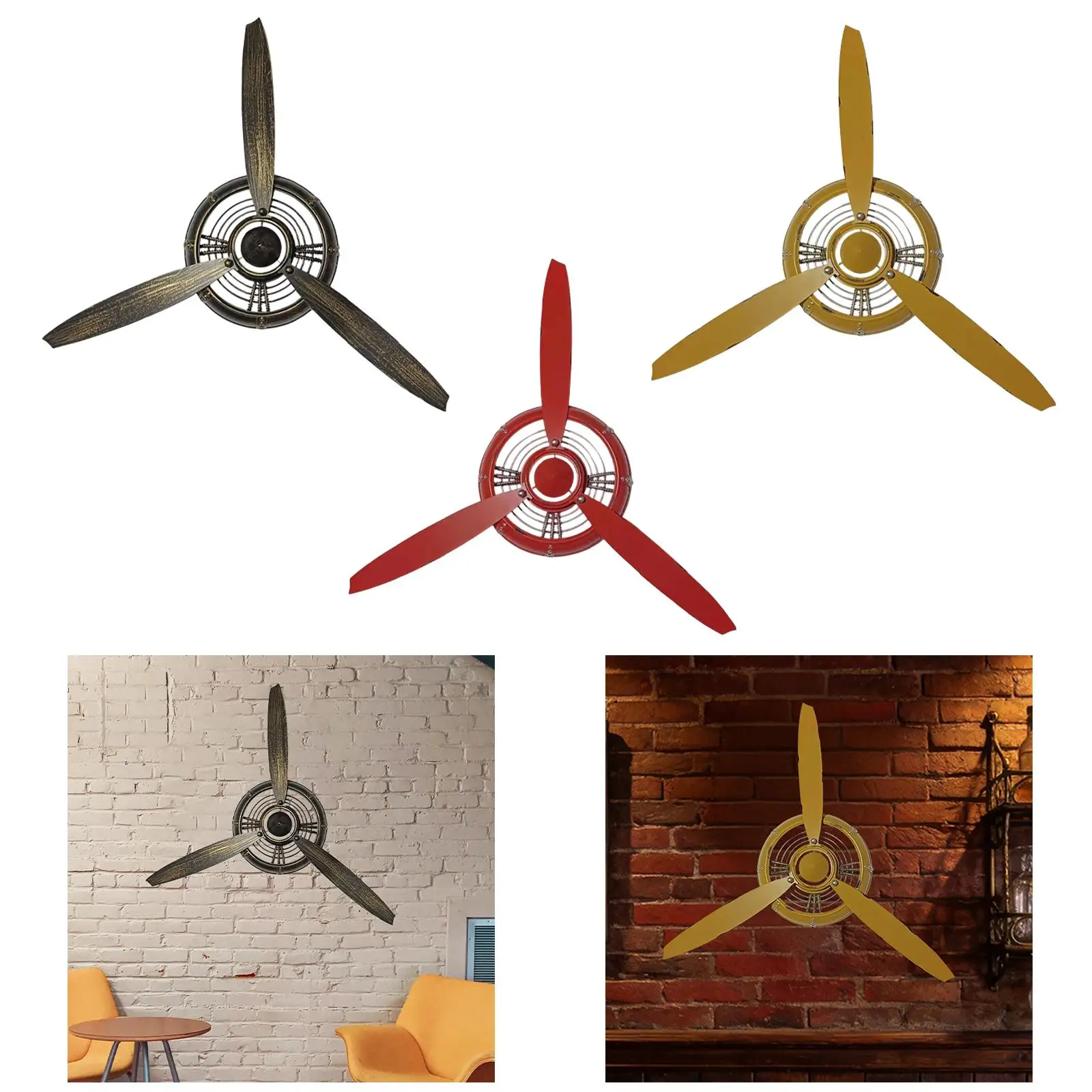 Airplane Head Statue Iron Figurine Wall Mounted Ornament Interior Decoration for Living Room Bedroom