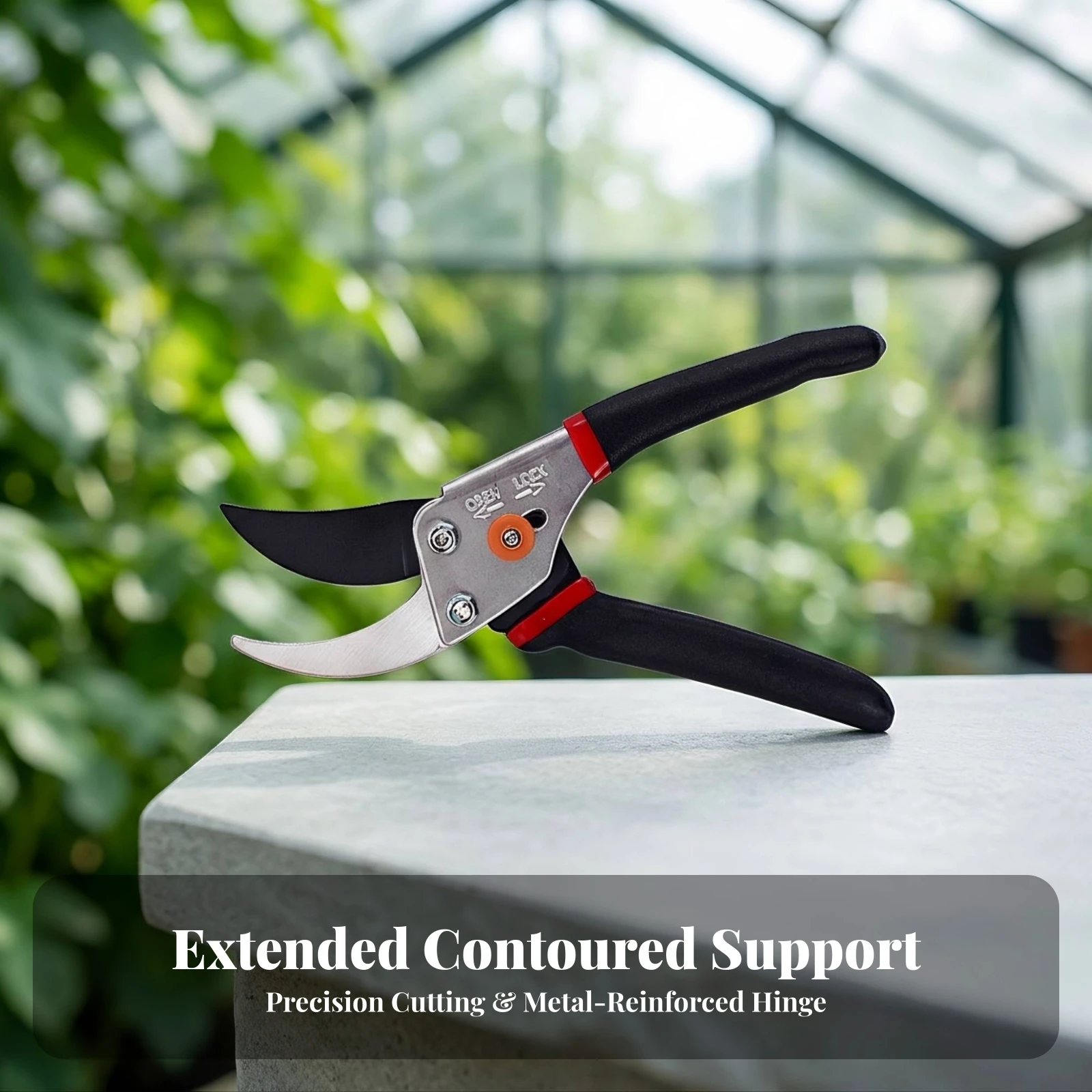 Pruning Shears Spring-Loaded Pruning Shears with Lock Mechanism Bypass Pruners Sharp Bypass Hand Pruners Ergonomic for Gardeners