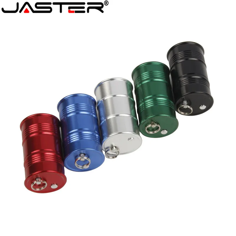 JASTER Metal Oil Drum Red USB Flash Drive 4GB 8GB 16GB 32GB 64GB Real Capacity Flash Disk 2.0 Gift Wholesale Pen Drive