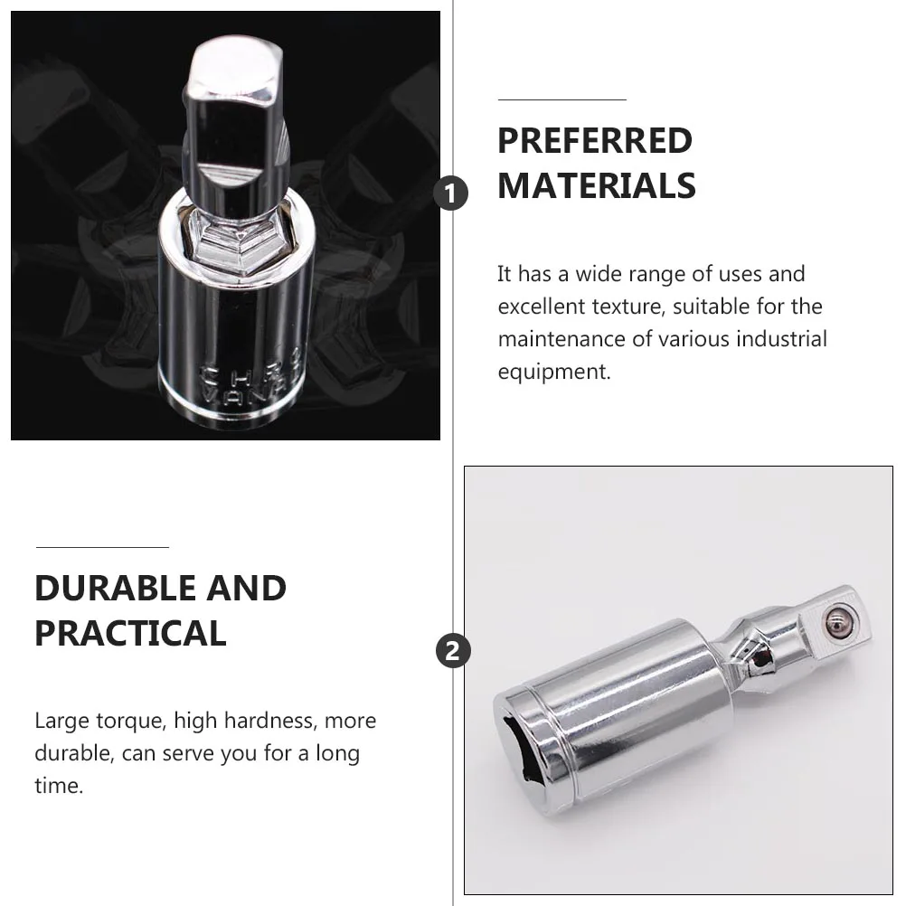 

3pcs Universal Joint Sockets High Torque 45# Steel Durable Mechanical Repair Swivel Adapters for Industrial Equipment Socket