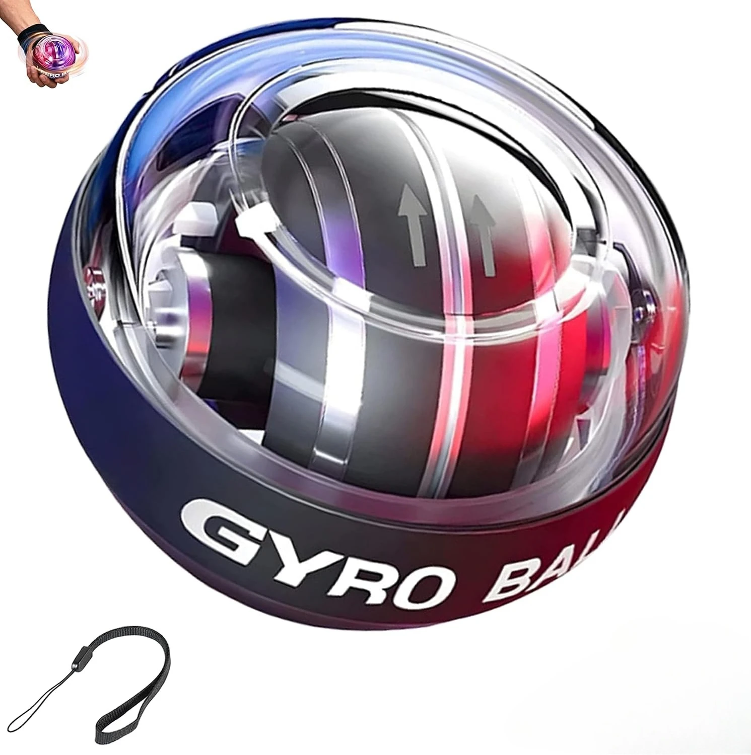 Auto-Start Wrist Ball, Upgraded Gyroscopic Forearm Exerciser and Grip Trainer for Hand, Finger & Arm Strength Training Home Gym