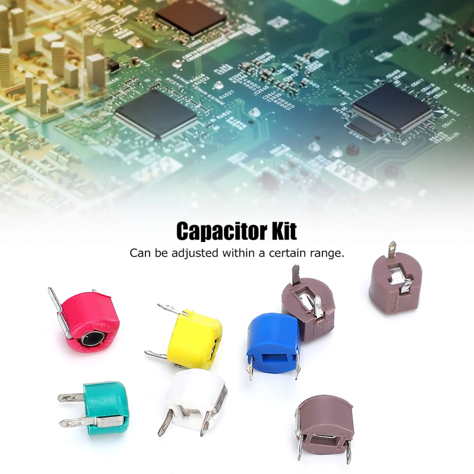 

80pcs 6mm Trimmer Capacitor 5/10/20/30/40/60/70/120P Electronic Capacitor Kit