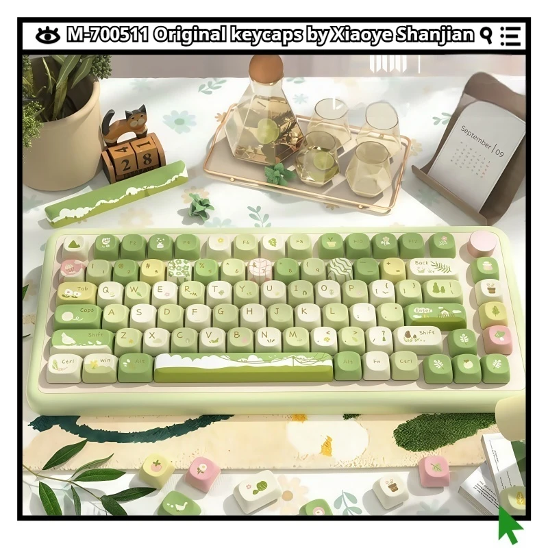 

M-700511 Keycap Mountain Stream Ono Original MCA Highly Cute Ergonomic 145 Key Five Sided Sublimation PBT Material Smooth Touch