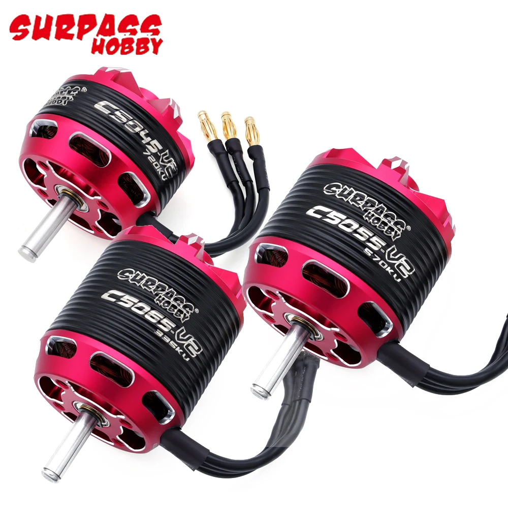 Surpass Hobby C5045/ C5055/ C5065 V2 14 Pole Hi-torque Outrunner Brushless Motor For Fixed Wing Aircraft Model