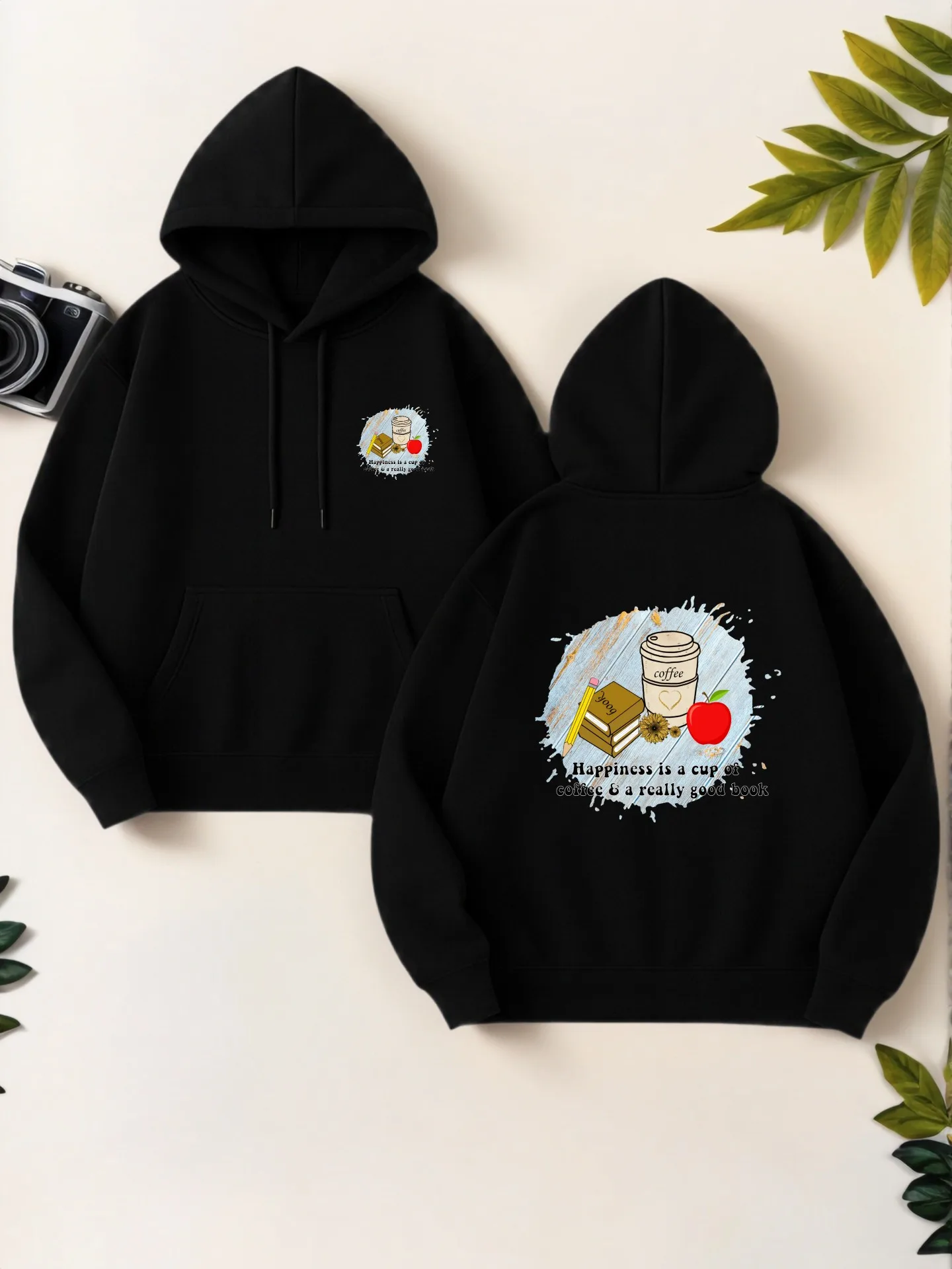 

Женская толстовка с рисунком, милый принт, повседневная эстетика, мягкая ткань, повседневная повседневная одежда, для подростков