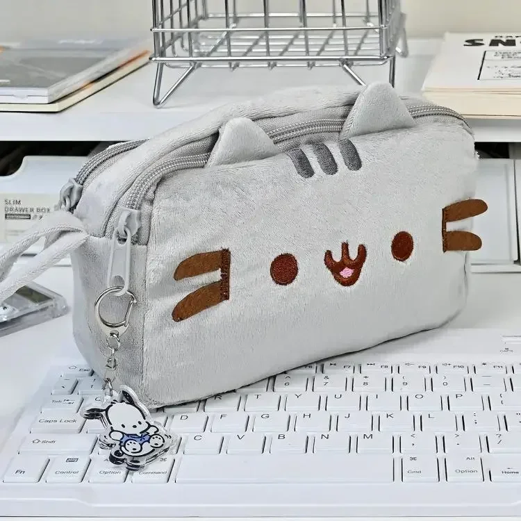 Niedliches Pusheen-Federmäppchen, Cartoon-Motiv Dicker Kater, Große Kapazität, Schüler-Schreibwaren-Aufbewahrungstasche, Mehrzweck-Reise-Kosmetiktasche, Geschenke – Detail 6