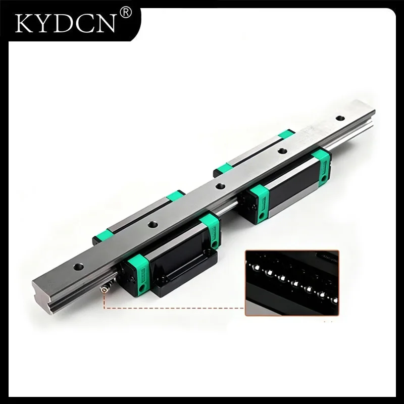 600-1000mm HGR15 Linear Guide Kit Width 15mm Bearing Steel Linear Rod with HGH15CA/HGW15CC Bearing Block for CNC 3D Printer Part