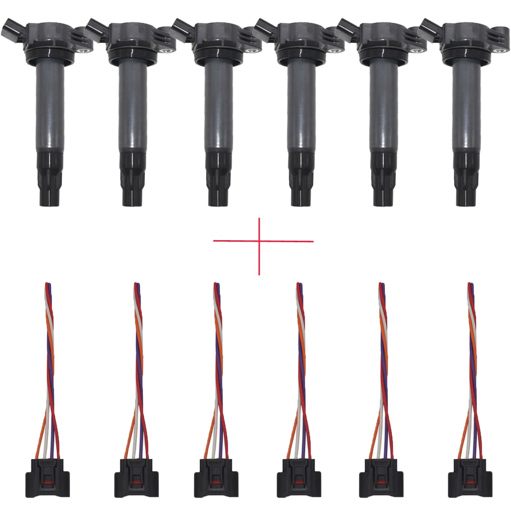 

New Ignition Coil Ignition System 6PCS For Toyota Highlander Camry Solara Lexus ES330 RX330 RX400,90919-02246,90080-19025