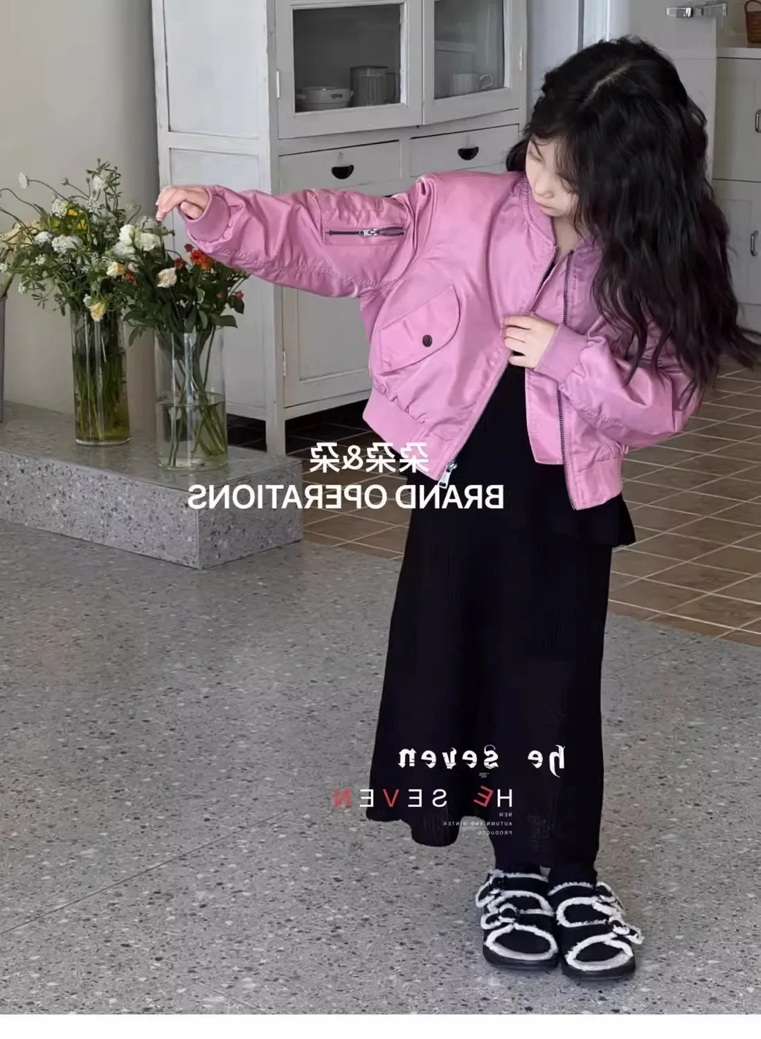 

Girls' Jacket Spring and Autumn 2026 New Style Children's Western Casual Zipper Coat Top 110-160cm