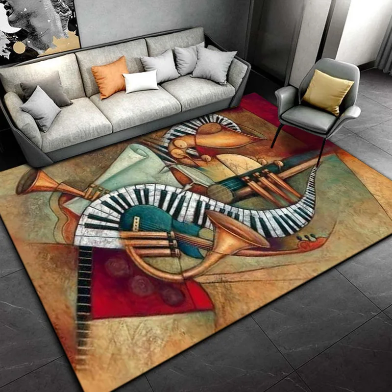 Classical piano keyboard Area Rug,Carpet Rug for Living Room Bedroom Sofa Doormat Decor,Yoga Soft Non-slip Floor Mat  cameras