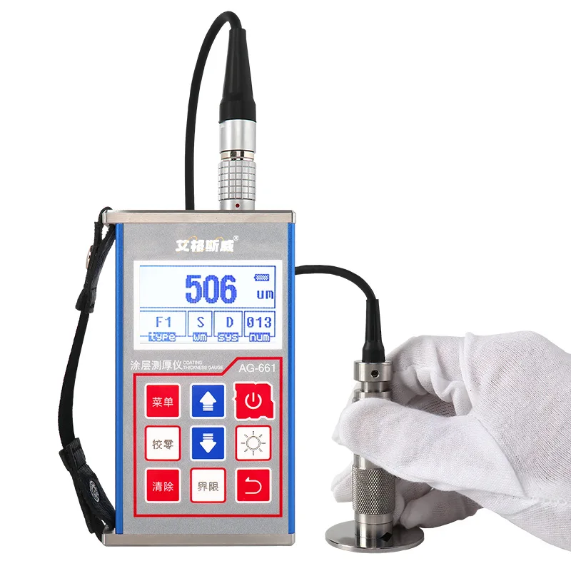 

2026 New Coating Thickness Gauge AG-661 Magnetic Induction Eddy Current Thickness Gauge Galvanized Layer