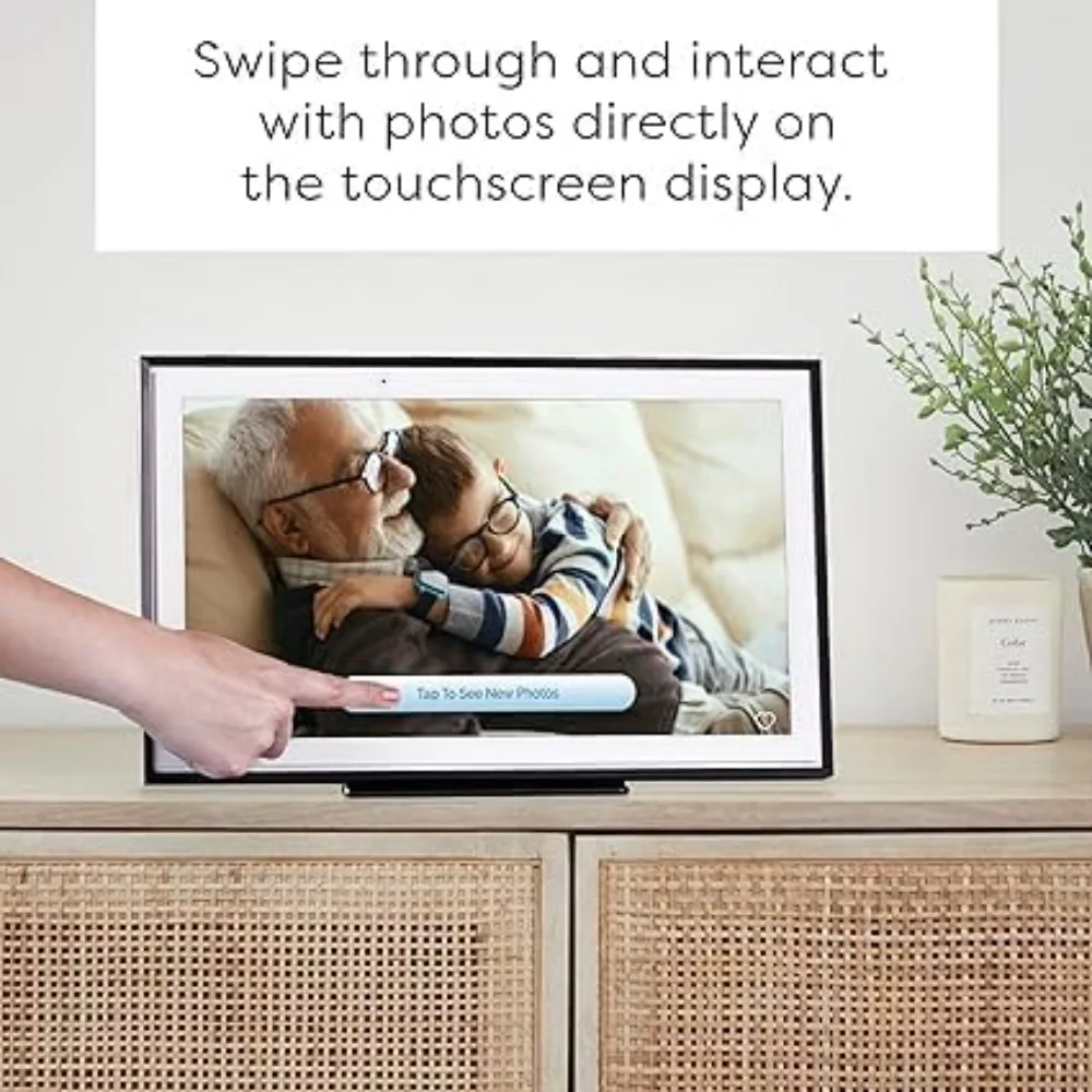 

Digital Picture Frame: 15 Inch WiFi Enabled with Load from Phone Capability, Touch Screen Digital Photo Frame Display