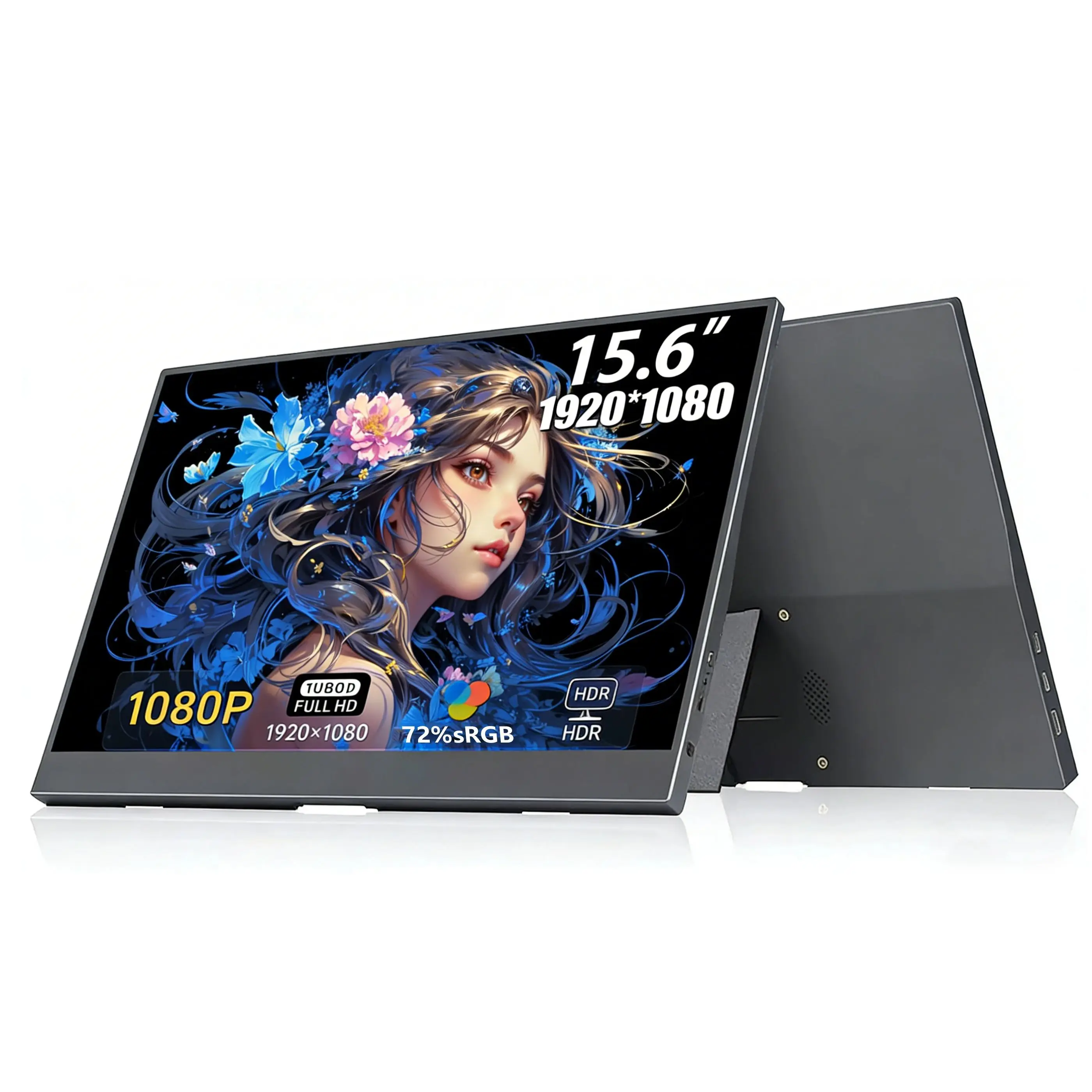 

AHXJKA 15.6 Inch Portable Monitor Gaming Ultra-Thin Laptop Screen Extender FHD IPS LED 60Hz For Laptop XBox PS4/ 5 Switch PC