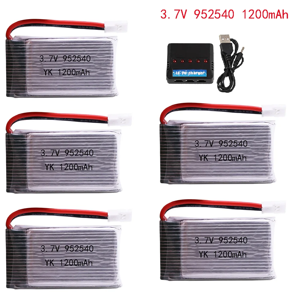 

Upgraded 952540 3.7V 1200mAh 25C Lipo Battery For Syma X5 X5C X5C-1 X5S X5SW X5SC V931 H5C CX-30 CX-30W RC Quadcopter Parts