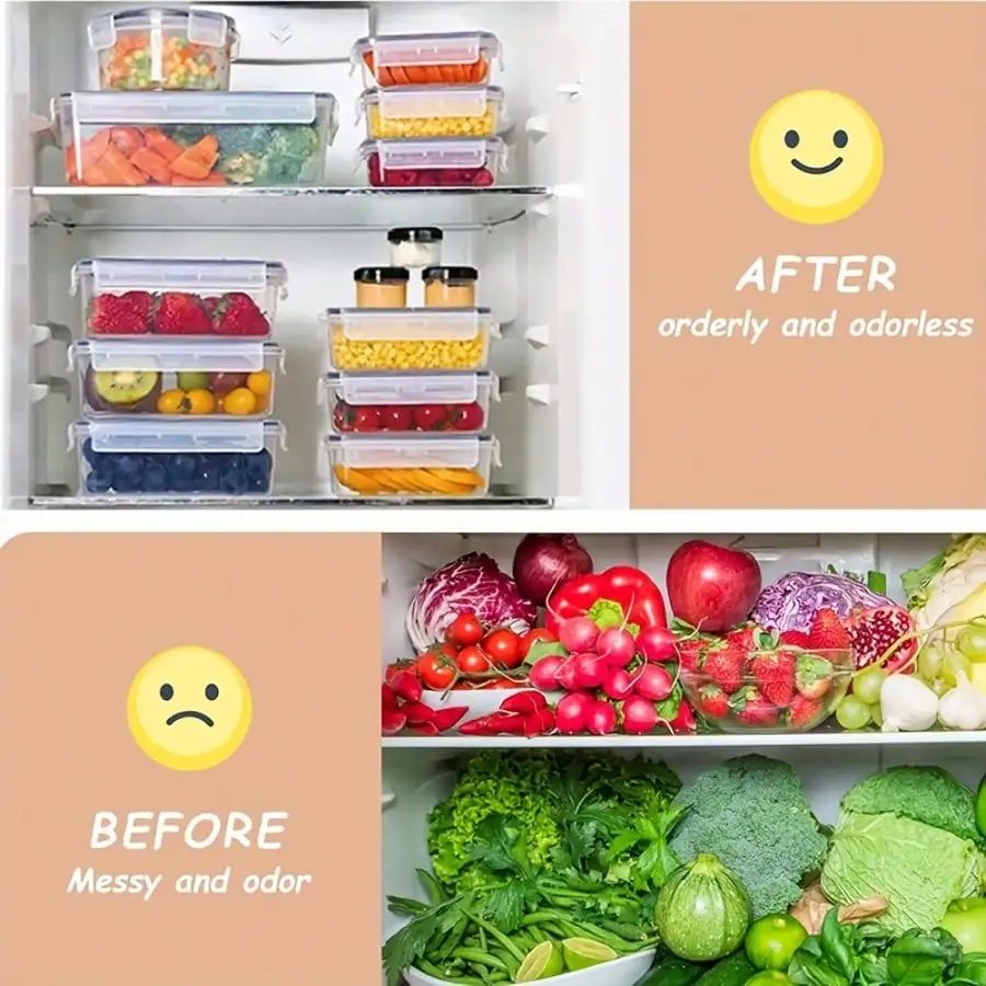24‑Piece Meal Prep Food Containers Set, Reusable Bento Boxes with Leak‑Proof Airtight Lids, Portable Storage Containers for Lunch, On‑the‑Go Meals & Leftovers view 3