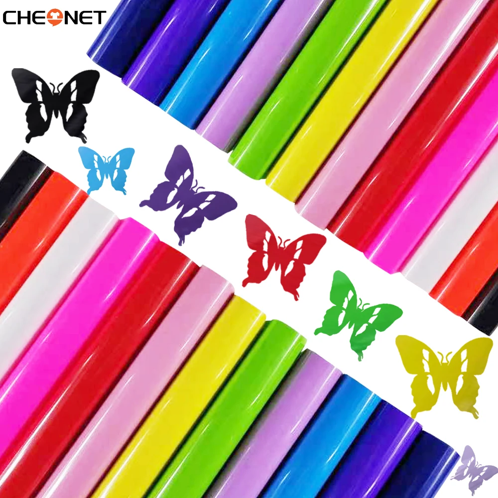 Permanent Adhesive Vinyl Matt Glossy Colors Vinyl Sheets For Party Decoration Stickers Craft Cutter Cars Decal