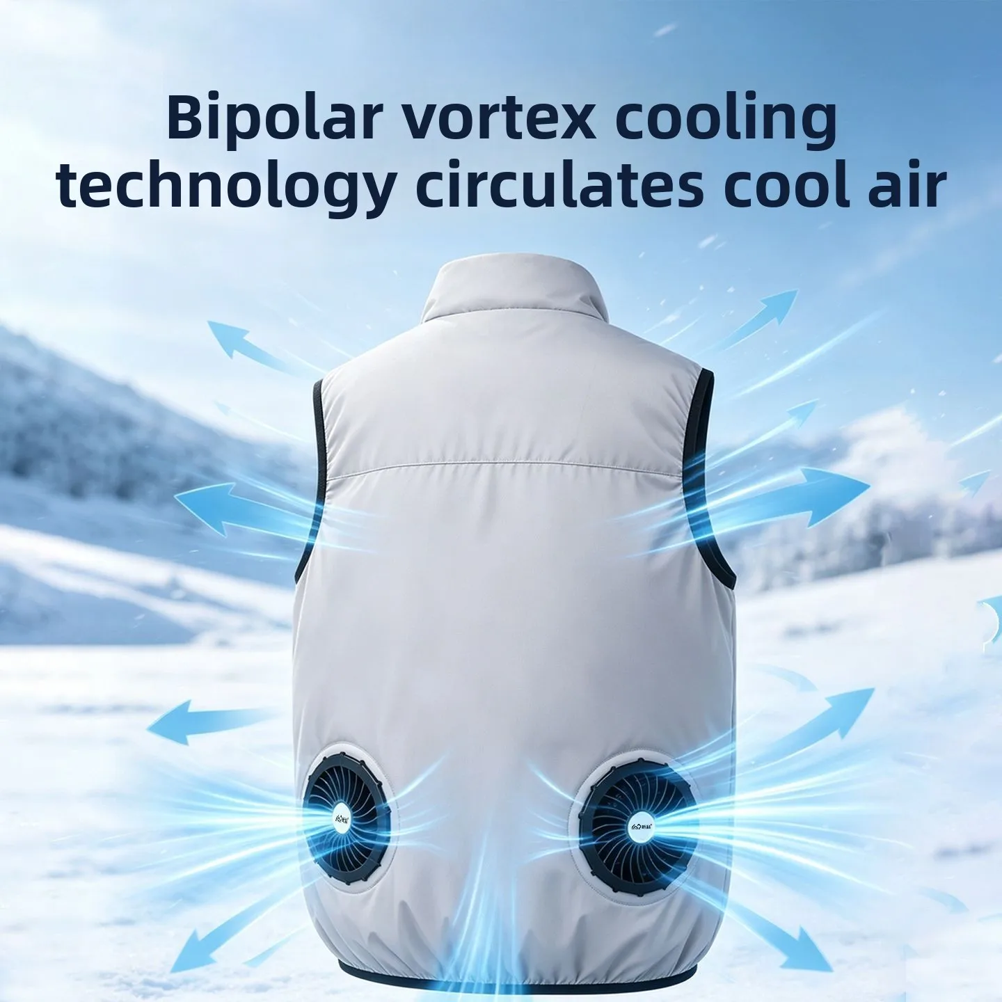 Cool-touch Summer Leisure Vest, Slim Lightweight USB Airflow Apparel with Ventilation Design for Outdoor Activities