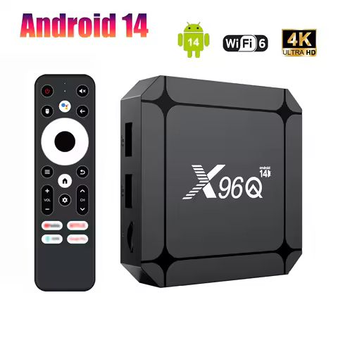 Android 14 TV Box X96Q RK3518 100M LAN 2.4G 5G Dual Wifi 2GB 16GB 4K Video TV Box Media player Smart Set Top Box