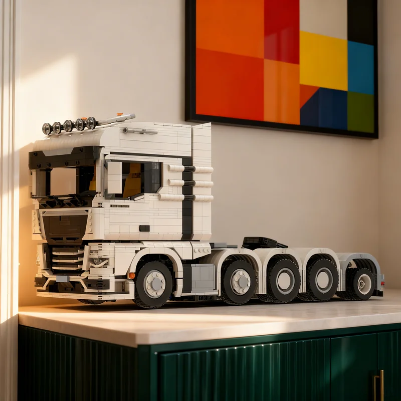 

3388pcs MOC MAN TGX 10X4 Truck Tractor White Technical Model Building Blocks Construction Toys Christmas Gifts Brick Kids Idea