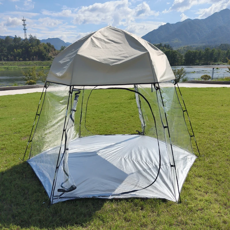 Rainfly Included Outdoor Sport Tent, Supports Rain, Protection for Watching Sports Events, Camping, Fishing, 1-6 Person