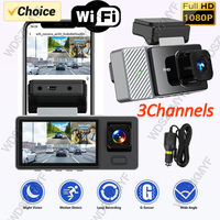 1080P Dash Cam for Cars Camera WIFI&APP Car Dvr G-sensor night vision 2/3 Channel Front inside Rear View Camera for Vehicle
