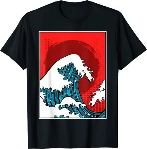 The Great Wave Off Kanagawa Japanese Aesthetic Cool T-Shirt Funny Gift