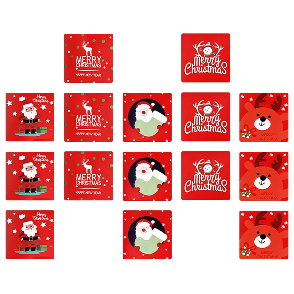 

15Pcs Xmas Greeting Cards Christmas Theme Paper DIY Postcards Holiday Blessing Cards Souvenir Memos Memos