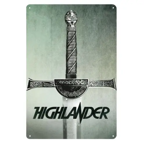 Highlander Christopher Lambert Movie Metal Poster Tin Sign 20x30cm Plaque