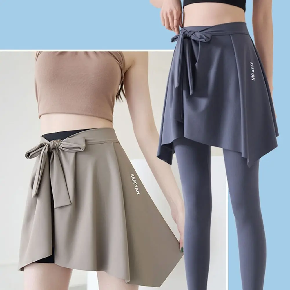 

Irregular Butt Curtain Quick Drying Anti-Exposure One Piece Skirt Side Split Hip Covering Women's Yoga Skirt Running