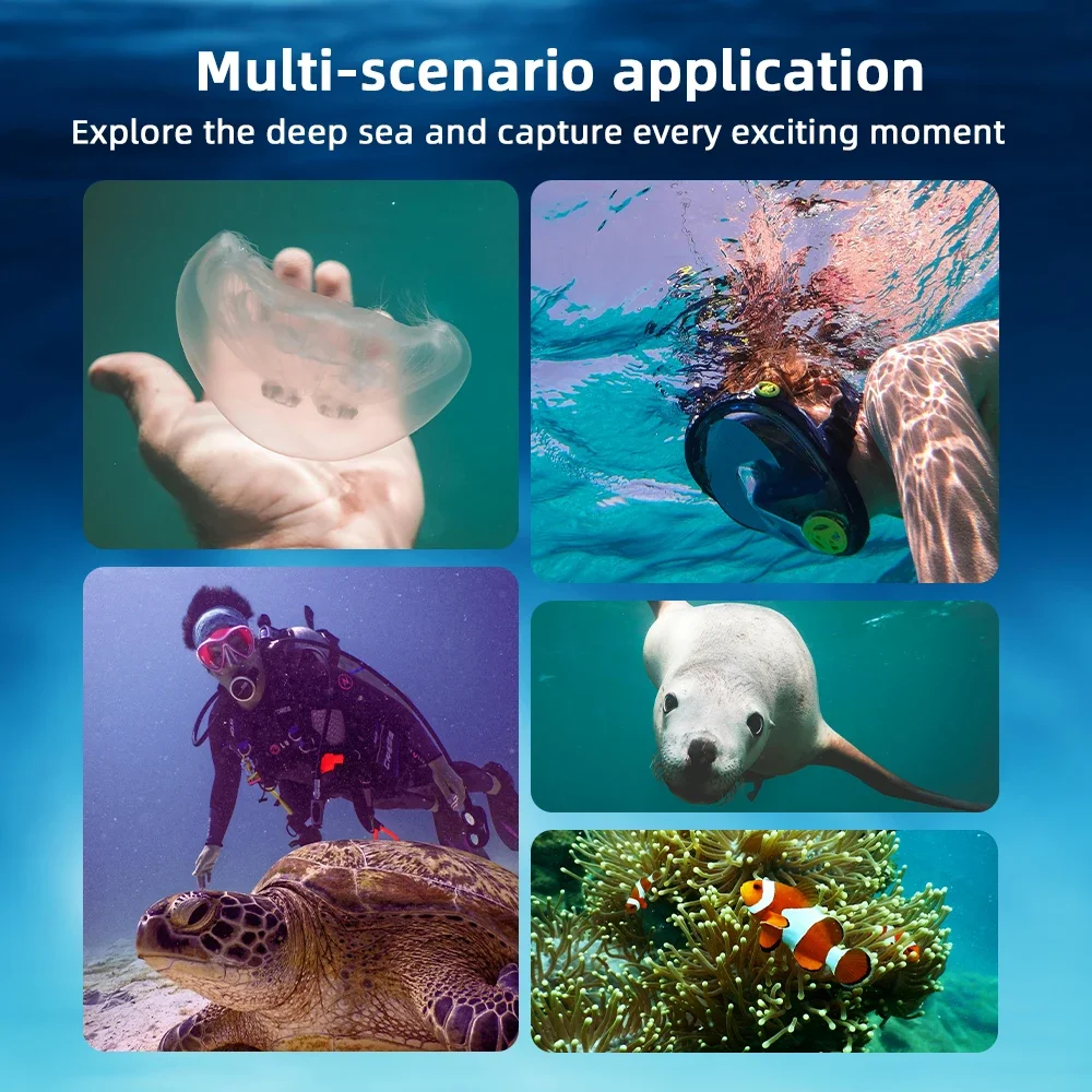 Flymile حافظة مقاومة للماء لـ GoPro Hero ، غطاء إسكان للغوص تحت الماء مع فلتر الغوص ، ملحق GoPro ، البطل 13 ، 12 ، 11 ، 10 ، 9 ، 60 م