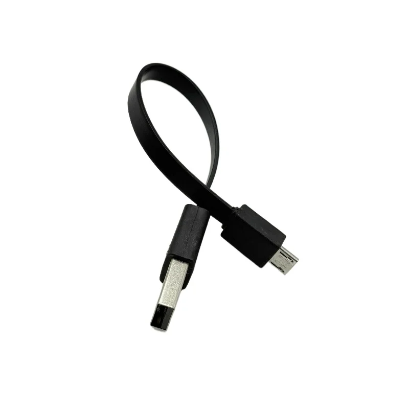 Super Flat Flexible USB Micro USB Male to USB Male Data Cable