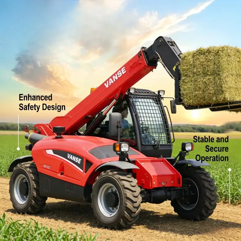 Forklift 4ton 14m Telehandler Telescopic Handler 4WD Rough Terrain Boom Lift Loader Heavy Duty Construction Reach Truck