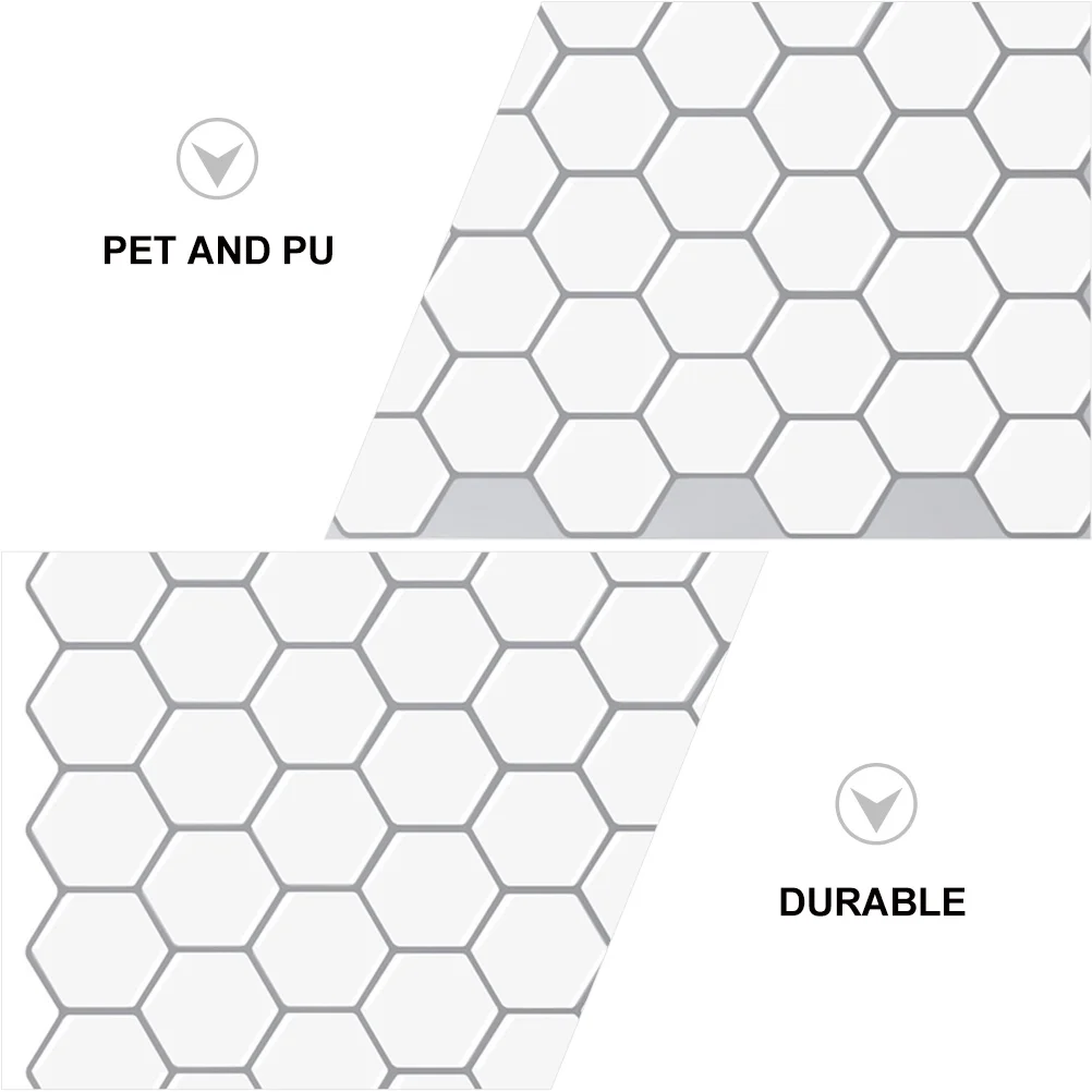 

1 Set Honeycomb Wall Stickers Hexagon Geometric Decals 3D Self-Adhesive Removable Room Background Decoration Stickers For Home