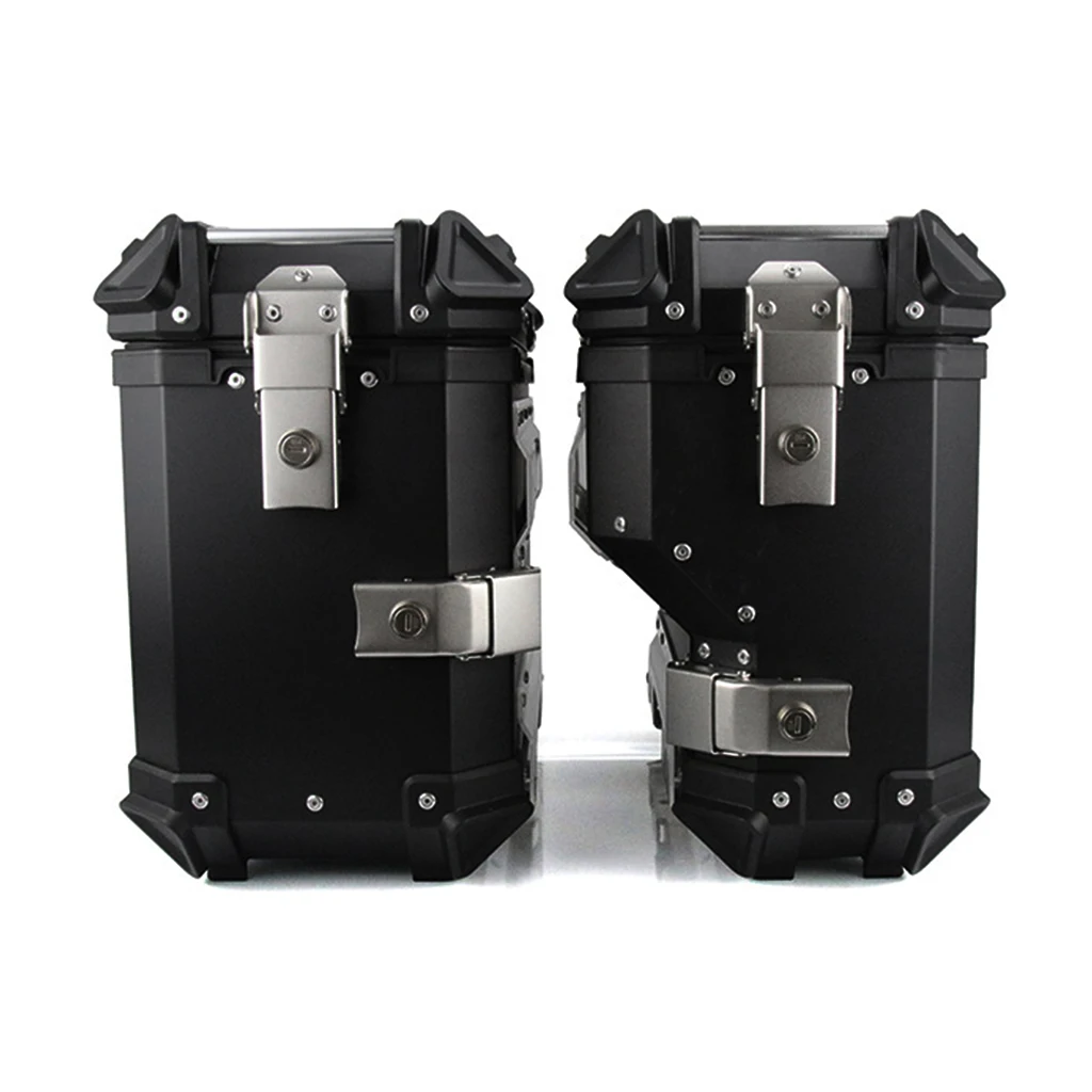 35 L 38 L Motorcycle Side Box Aluminum Moto Saddlebags Right Hiden Saddle Bags Universal Motorcycle Travel Lage Storage Case